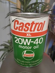 Vintage 1970s Castrol Heavy Duty SAE 40 Cardboard Motor Oil Can New Unopened - Picture 1 of 6