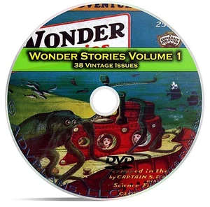 Wonder Stories, Vol 1, 38 Classic Pulp Magazine, Golden Science Fiction DVD C61 - Imagen 1 de 1