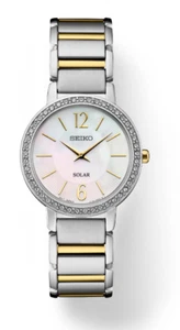 Seiko Essentials Mother of pearl Dial and Two tone Bracelet Women's Watch SUP469 - Picture 1 of 3