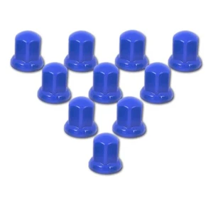 60x lange blaue 33 mm Radmutter Abdeckung Kunststoff Schraubenkappen LKW LKW Bus - Bild 1 von 3