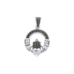 Marcasita Celta Claddagh 925 Colgante de Plata de Ley Amor Amistad Joyería - Imagen 1 de 2