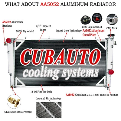 4 Row Aluminum Radiator For 94-02 1995 Dodge Ram 2500 3500 5.9L Diesel Cummins - Imagem 1 de 4