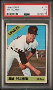 1966 Topps #126 Jim Palmer PSA 3 RC Rookie Baltimore Orioles UER (0776) - Picture 1 of 2