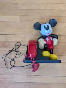 Vintage Mickey Mouse Telephone Bell Canada Disney Large 14" Push Button 90s - Imagen 1 de 3