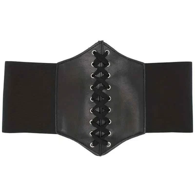Women Ladies Wide Corset Belt Cincher Waist Belt Elastic Stretch Body Shapewear - Image 1 of 4