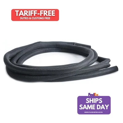 Diseño 10656, una funda de alambre dividido de telar fácil de nailon negro rendimiento de 1 pulgada X 10 pies Foto 1 de 4