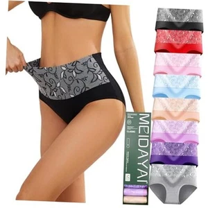 Womens Underwear Cotton Tummy Control High Large Multicolor--(gift Box Package） - Picture 1 of 6