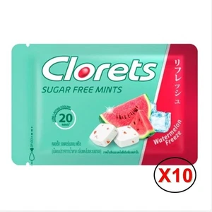 Clorets Sugar Free Candy Watermelon Freeze Fl 15.4 g Menthol Mint, Pack of 10 - Picture 1 of 6