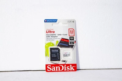 SanDisk Ultra microSDHC UHS-I Card with Adapter 32GB - BRAND NEW - Image 1 of 3