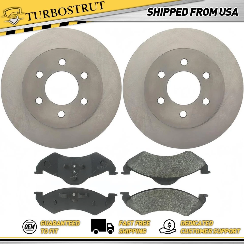 Комплект передних оригинальных тормозных дисков тормозных колодок для 2000 Dodge Durango 5,2 л - Изображение 1 из 2