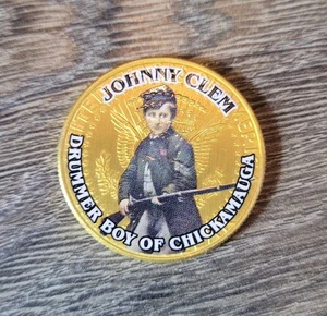 Johnny Clem Drummer Boy of Chickamauga - Colorized Half Dollar - Civil War - Bild 1 von 3
