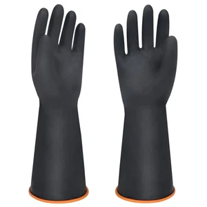 14 XL Latex Chemical Resistant Gloves - Reusable Heavy Duty Long Rubber Dishw... - Picture 1 of 7