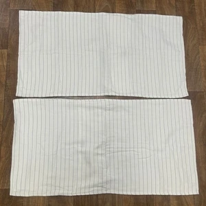 INUP Home Fine Linens King/Groß Kissenbezüge 2er Set weiß grau Streifen Baumwolle - Bild 1 von 6