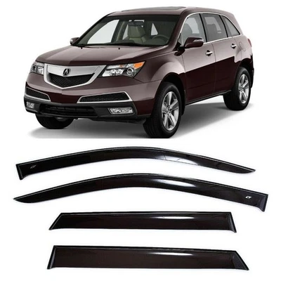 Viseras de ventana con cinta adhesiva protectores de lluvia aptos para deflectores de viento Acura MDX II YD2 2007-2013 Foto 1 de 4