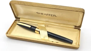 VINTAGE SHEAFFER IMPERIAL LIFETIME FOUNTAIN PEN BLACK 14K GOLD MEDIUM NIB CANADA - Picture 1 of 14