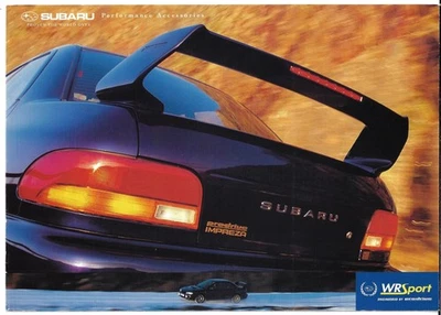 Subaru WR Sport Prodrive Accessories c1999 UK Market Brochure Impreza, Forester - Image 1 of 2