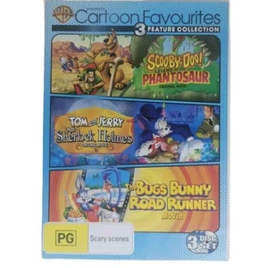 Warner Bros Cartoon Favorites Tom&Jerry/Bugs Bunny/Scooby Doo 3 Disk VGC DVD - Picture 1 of 7