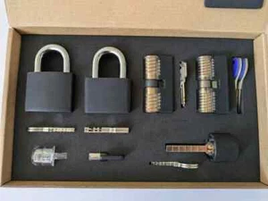 Curious Smith 6-Piece Practice Lock Set - Clear Locks with Rubber Covers - Picture 1 of 10