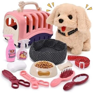 13Pcs Dog Toys for Kids Girls, Walking Barking Electronic Interactive Stuffed - Picture 1 of 7