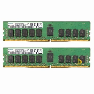 2x 16GB Samsung 1Rx4 PC4-19200 DDR4 2400Mhz 288Pin DIMM ECC SERVER Memory RAM DD - Image 1 of 4