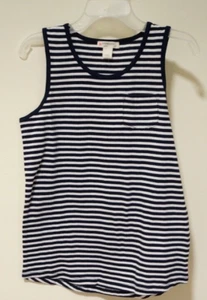 NWT J.Crew Crewcuts Navy White Tank Top Girl's Size S / 6-7 - Picture 1 of 1