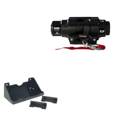 Viper 6000lbs V3 Winch Black Rope With Mount For Kawasaki Mule PROFXR 2018-2020 - Image 1 of 3