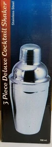 24 oz.Cocktail Shaker 3-Piece Stainless Steel-NEW! - Picture 1 of 4