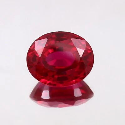 AAA Natural Classic Mozambique Blood Red Ruby Oval Loose Cut Gemstone 11x9 MM - Image 1 of 4