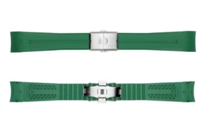 STEINHART RUBBER SILICONE BAND STRAP GREEN 20mm OCEAN 39mm STEEL CLASP 211-1186 - Picture 1 of 3