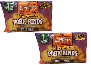 Chicharrones Pork Rinds Bacon Curls ORIGINAL 2 bags x 1.75 oz FOR THE MICROWAVE - Picture 1 of 1
