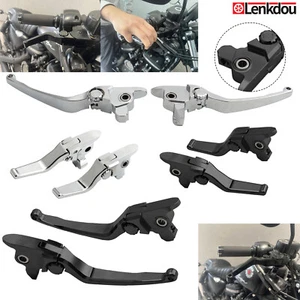 Long Short Brake & Clutch Levers For Harley Road Street Glide 17-20 Trike 19-20  - Picture 1 of 19