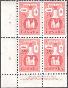 Canada 1962 Chemical Industry 25 Cent Corner Block MNH (SC# 363) - Picture 1 of 1