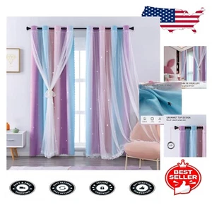 Vibrant Rainbow Unicorn Curtains - Blackout Window Drapes for Stylish Bedrooms - Picture 1 of 10