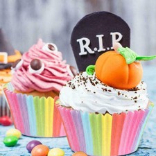 100pcs/Rainbow Paper Cake Cupcake Liners Baking Muffin Cup Case Party Supplies