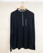 Free Fly Mens Bamboo Fleece 1/4 Zip Pullover Black Size XL