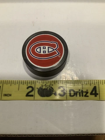 Vintage Montreal Canadiens Hockey Puck Magnet NHL Cover