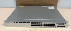 WS-C3850-24P-S Cisco 3850 24-Port PoE+ Switch W/ 1x C3850-NM-2-10G (TESTED) - Picture 1 of 14