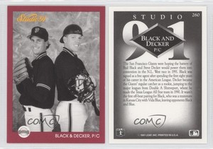 1991 Studio Steve Decker Bud Black #260 Rookie RC