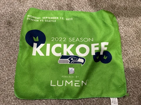 Seattle Seahawks SGA rally towel 2022 Season Kickoff Broncos NFL Russell Wilson Cover
