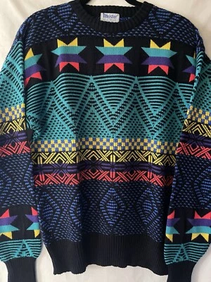 Vintage MEISTER Sweater Geo Print, M, Wool Blend, Absolutely Mint Condition! - Image 1 of 4