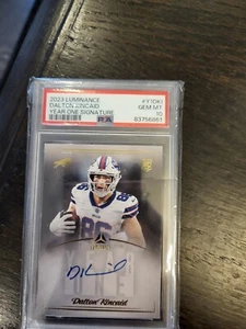 Dalton Kincaid Auto 2023 Luminance Year One On Card Blue Ink RC PSA 10 - Picture 1 of 2