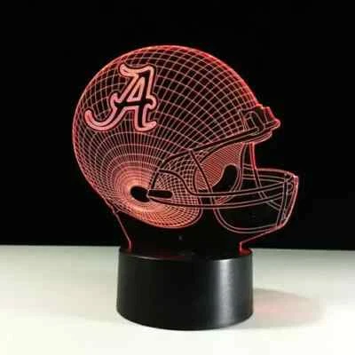 3D LED illusion Alabama Roll Tide USB 7Color Table Night Light Lamp Bedroom - Image 1 of 4
