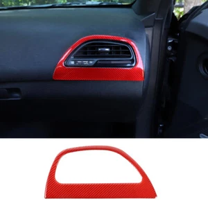 Cubierta del panel de salida de aire copiloto de fibra de carbono rojo para Dodge Challenger 2015+ - Imagen 1 de 9