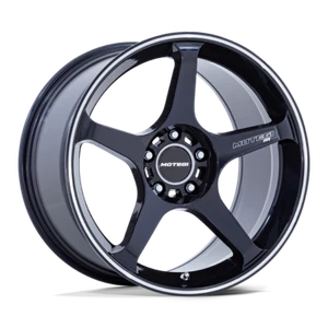 Set of 4 Motegi MR159 BATTLE V Wheels 18X8.5 5X120 OB-BLU MCH 35MM - Picture 1 of 1