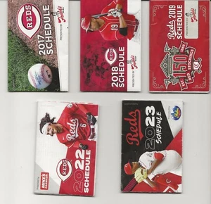 Five Cincinnati Reds schedules (2017, 2018, 2019, 2022, 2023) - Picture 1 of 2