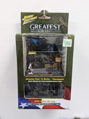 Willy's MB Jeep - 2022 Johnny Lightning The Greatest Generation Diorama - Berlin - Image 1 of 4