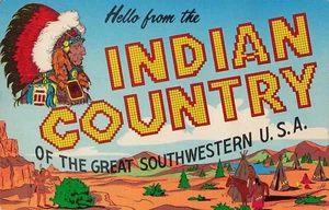 Hello from Indian Country Native American Vintage Postcard - Picture 1 of 2