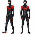 💖 Spider Man Into the Superhero Costume Kids  Miles Morales Cosplay Bodysuit~~~