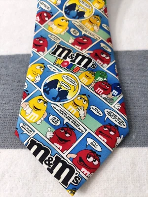 Corbata de poliéster para hombre M&M's World novedad cómic 57x4 Foto 1 de 4