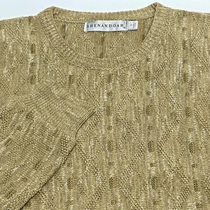 Shenandoah Vintage Sweater Mens L, Brown Textured Diamond Knit Cosby 90s Grandpa - Picture 1 of 9